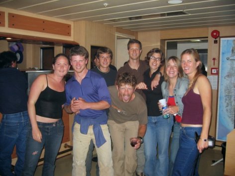 Group photo onboard ship