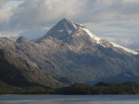 View of mountains from the ship