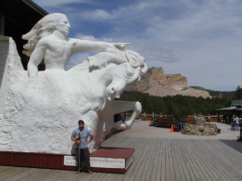 Plaster of Paris statue of Crazy Horse