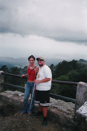 Glensy and Tony in the mountains near Santiago de Cuba