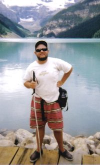 Tony on the shore of Lake Louise in the Rocky Mountains