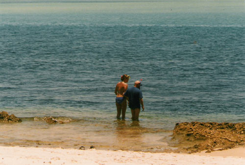 Becky and Tony in the sea