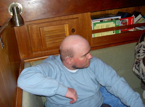 Tony onboard boat
