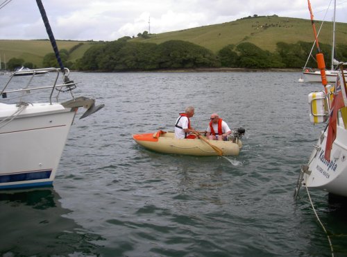 Tony in dinghy