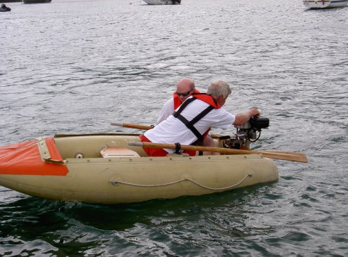 Tony in dinghy