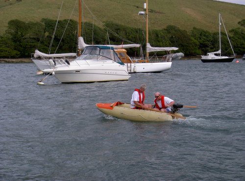 Tony in dinghy