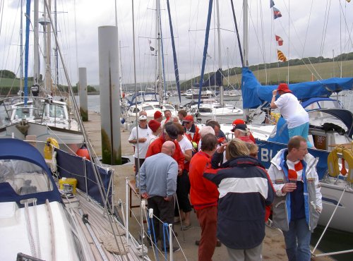 Tony with group on the quayside