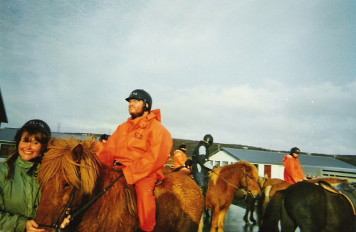 Tony horse riding in Hafnarfjördur