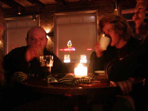 Tony in the pub with Bjorn and Brian