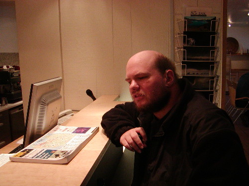 Reception desk in Reykjavik