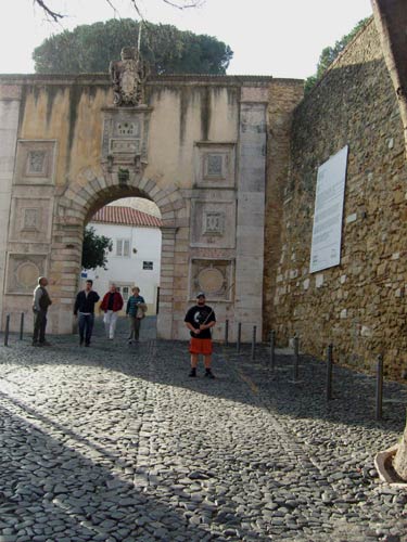 Tony near the entrance to the castle