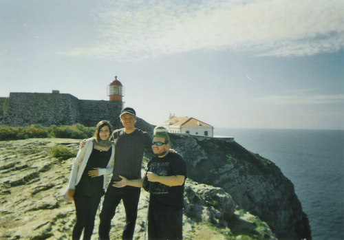 Tony and friends near the Cabo Sao Vicente lighthouse