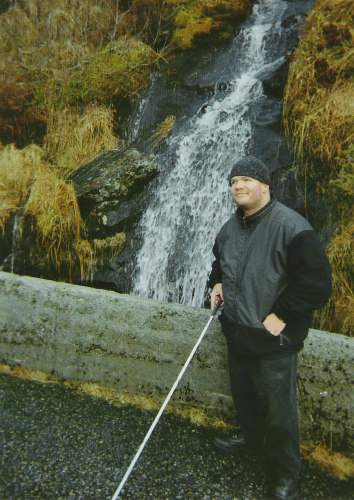 Tony on his way up to Floyen Mountain, Bergen