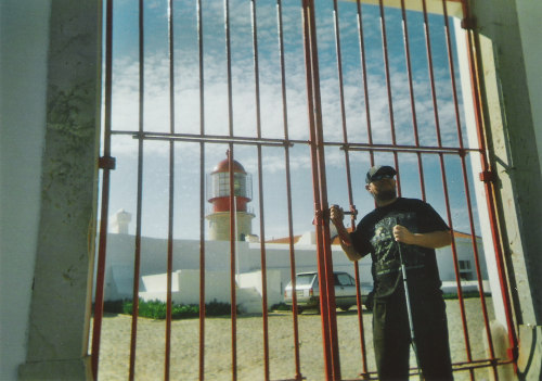 Tony outside the lighthouse gates