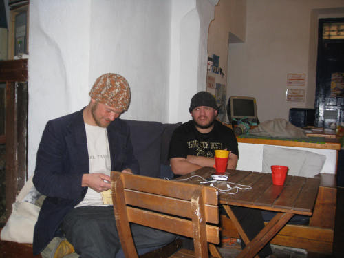 Tony and "Swede" at Cadiz hostel