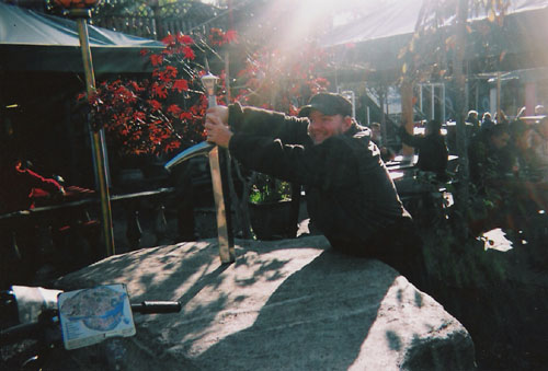 Tony trying to retrieve excalibur's sword. Christiania